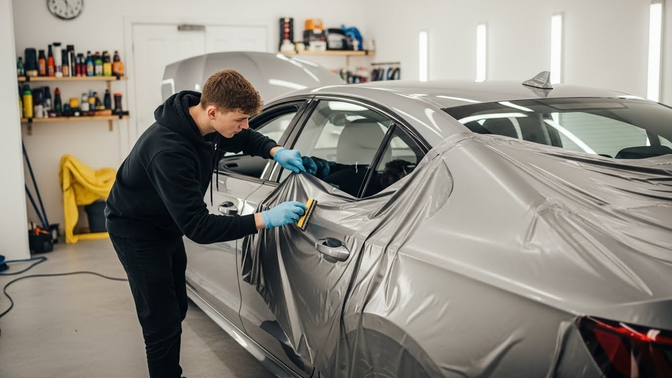 Installing Vinyl Wrap on a Car