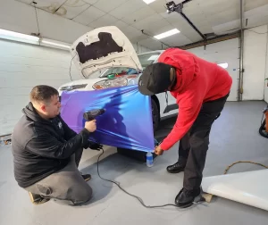 Installing Vinyl Wrap on a Car