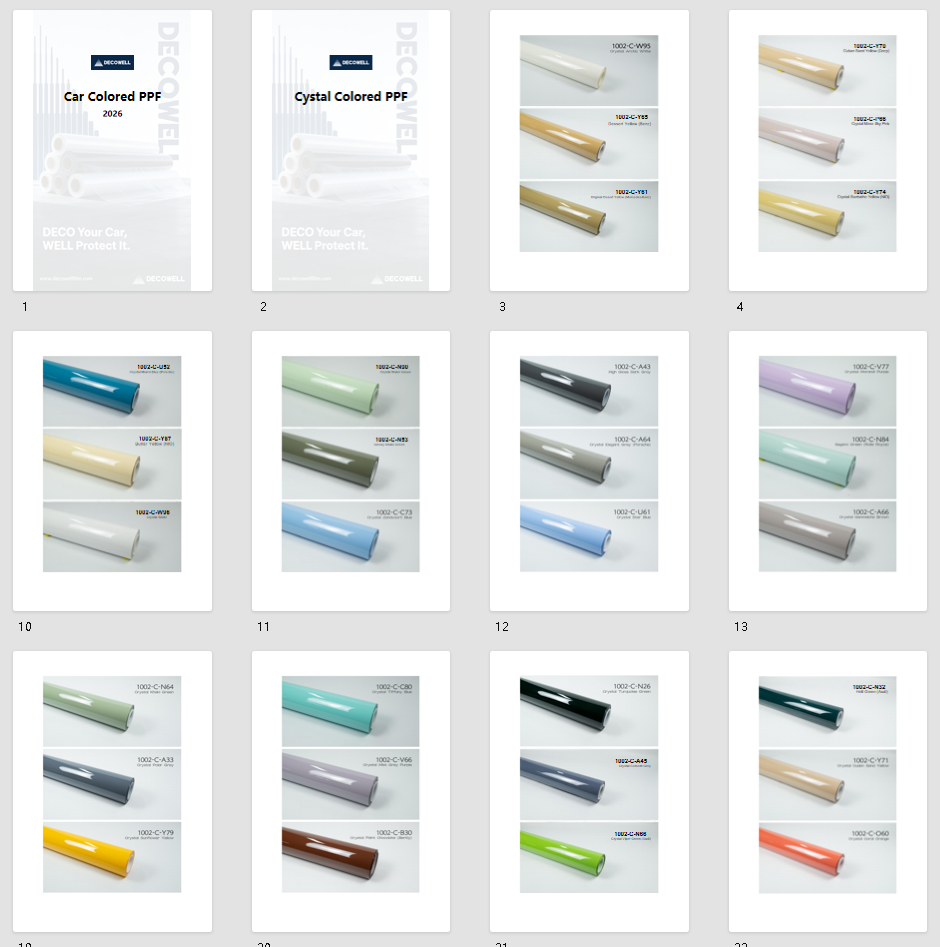 DECOWELL Car Colored PPF Catalog