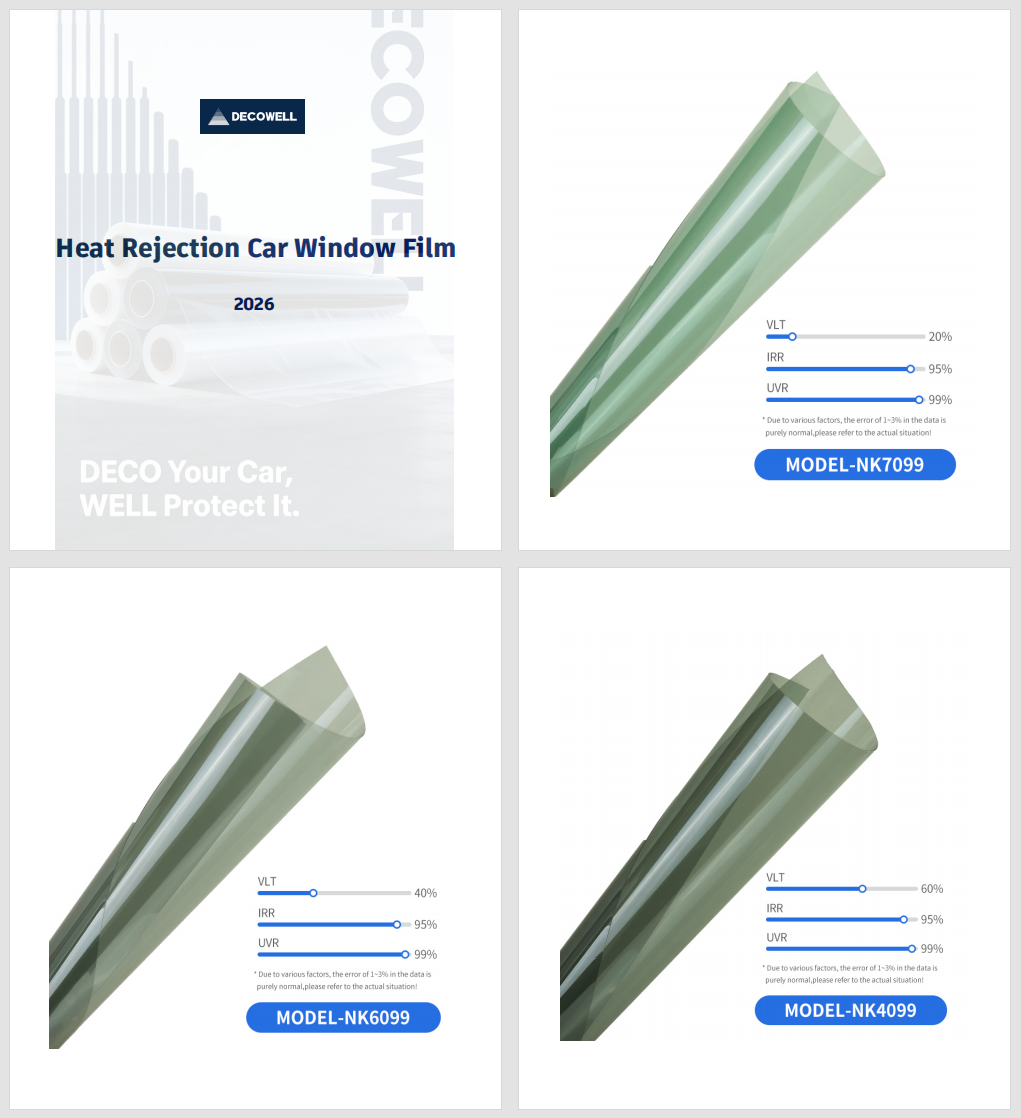 Decowell Heat Rejection Car Window Film Catalog