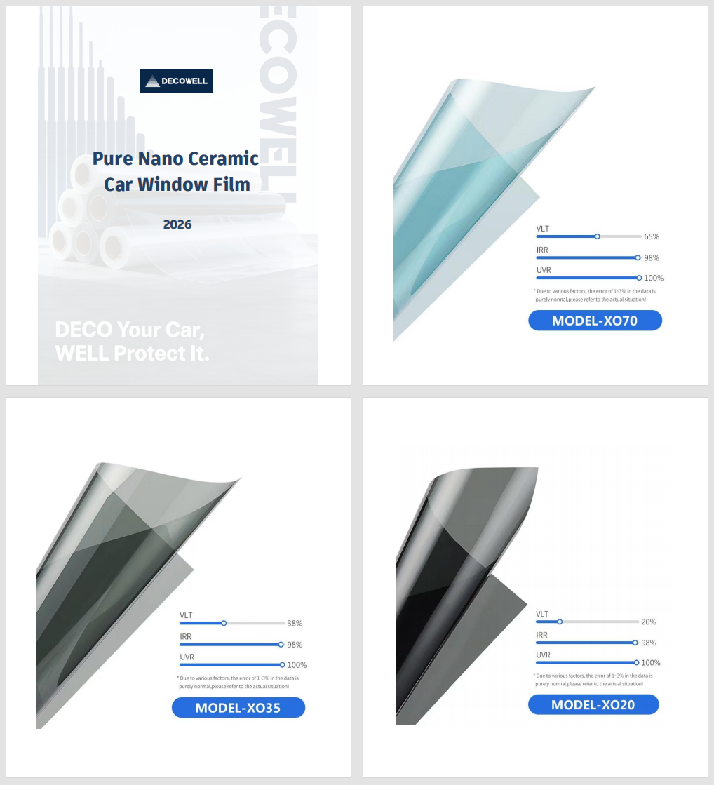Decowell Pure Nano Ceramic Car Window Film Catalog