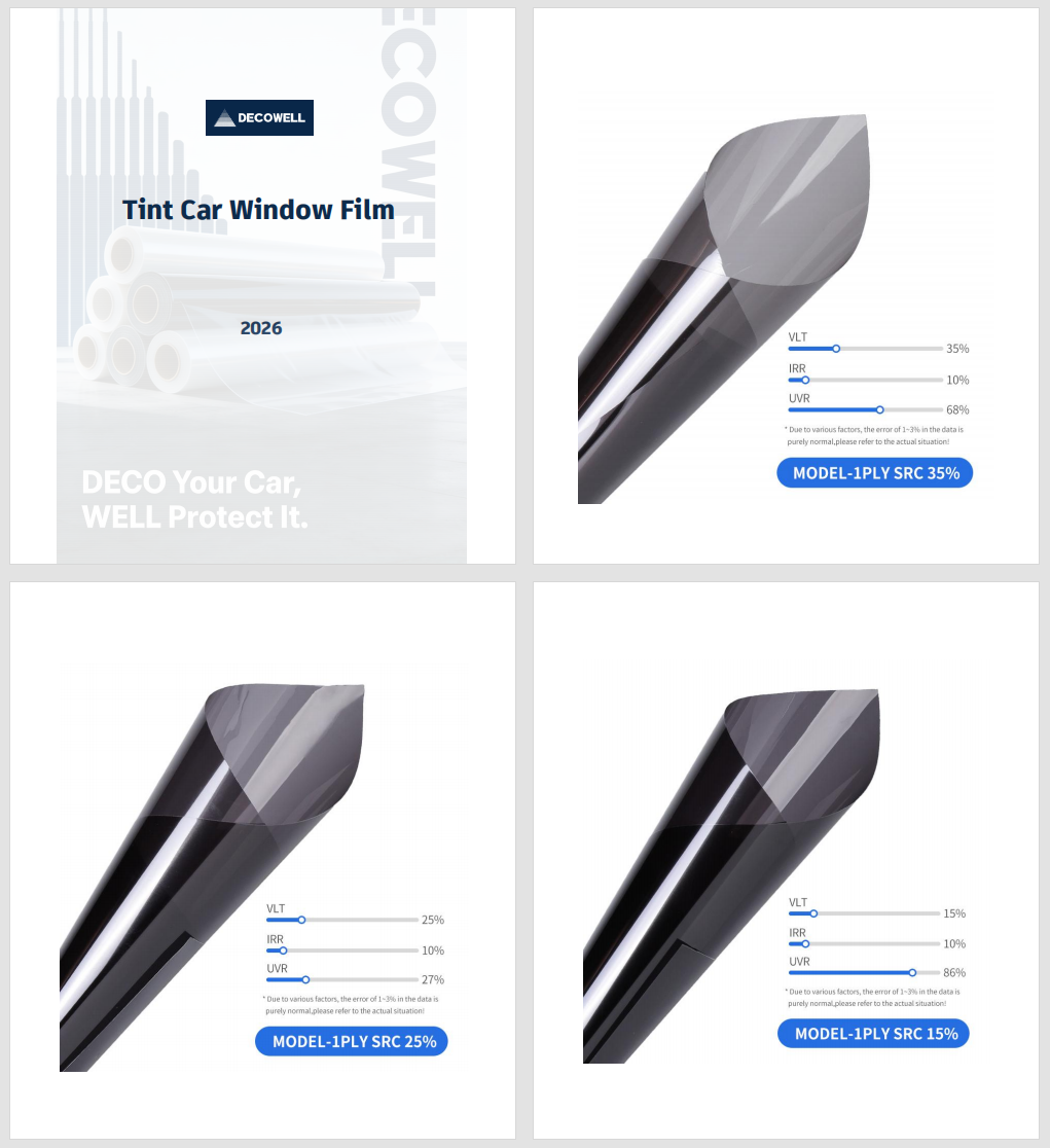 Decowell Tint Car Window Film Catalog